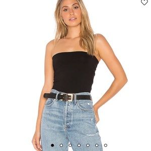 susana monaco strapless tube top in black